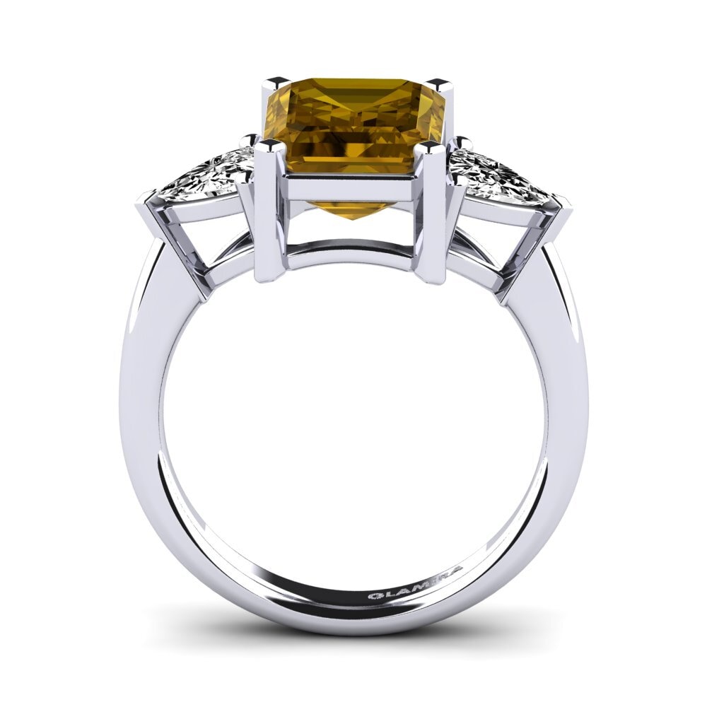 Brown Zircon Engagement Ring Carenzia