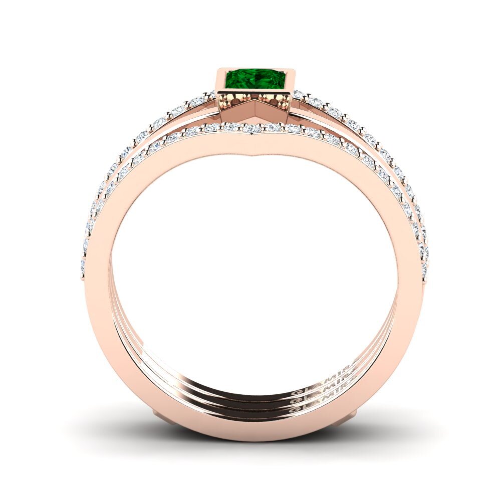 Zircônia Verde Anel Carevoli SET