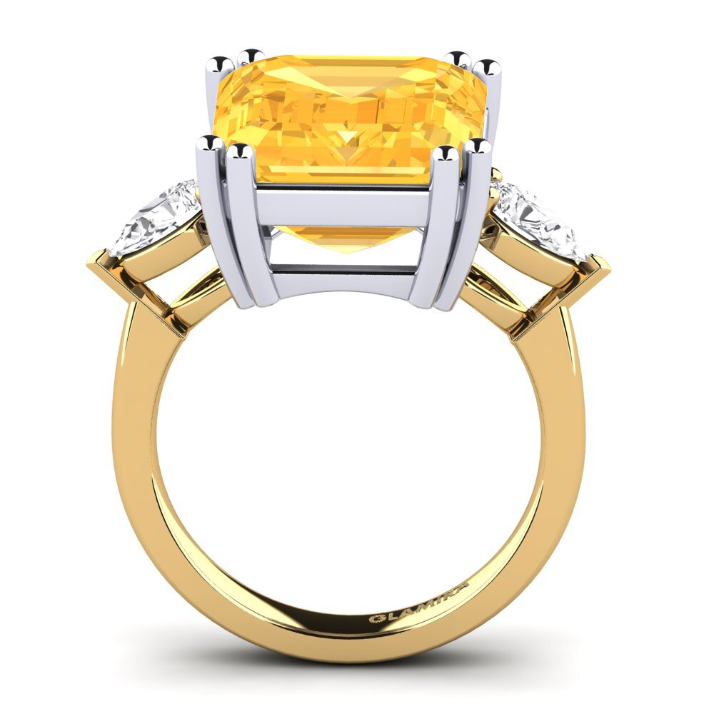 18k Oro Amarillo/Blanco Anillo Caridad