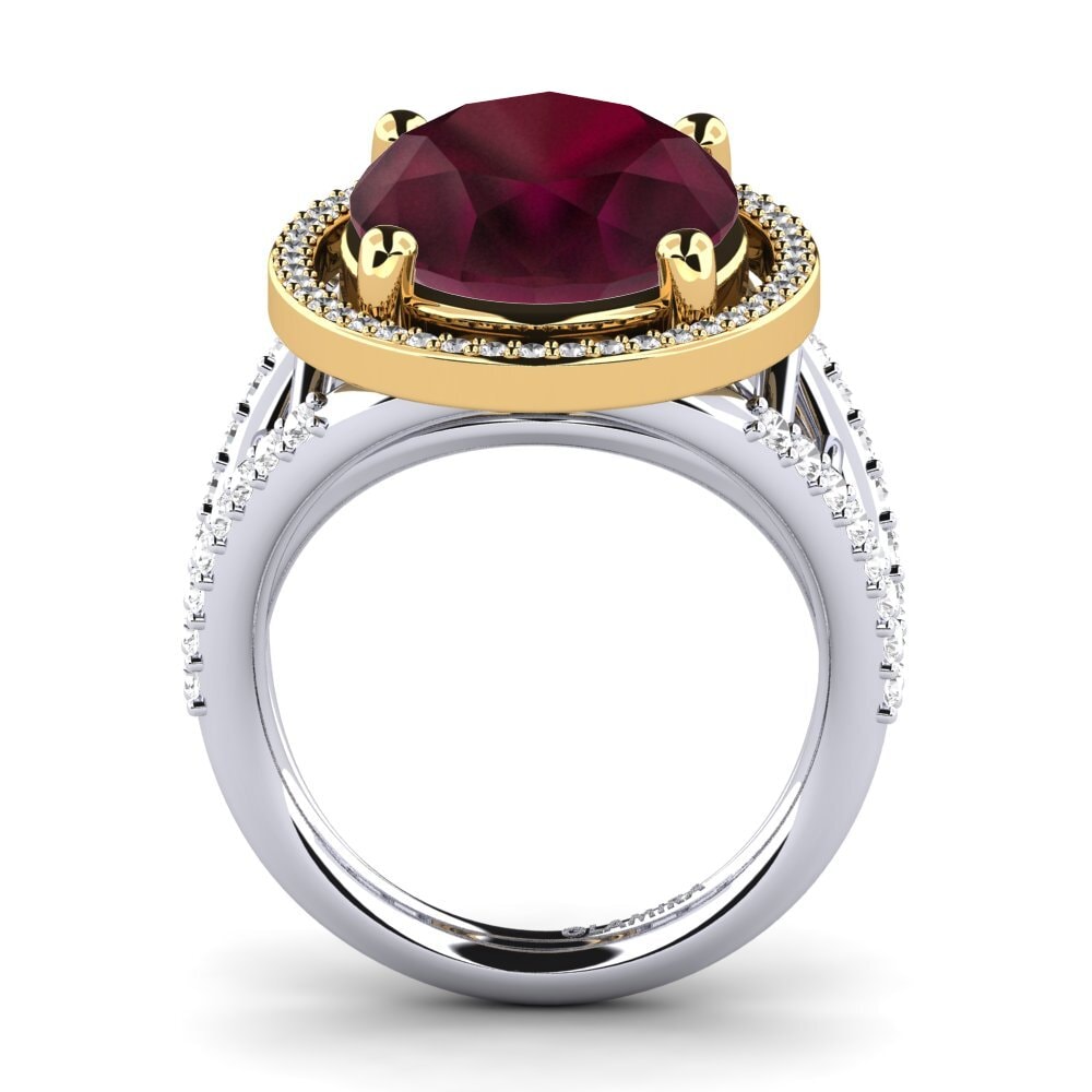 18k Oro Blanco / Amarillo Anillo Carlene