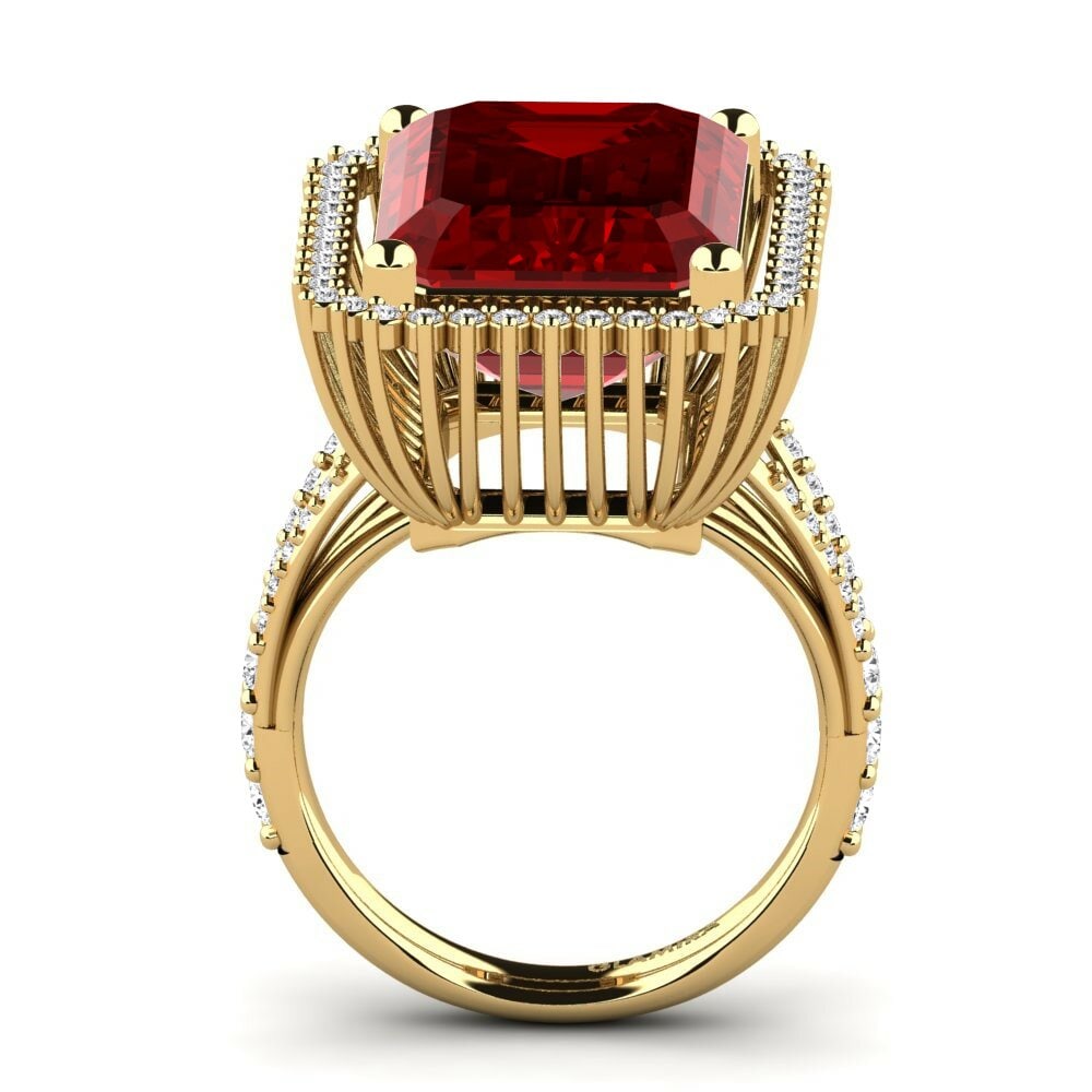 Rubis (créé en laboratoire) Bague Carli