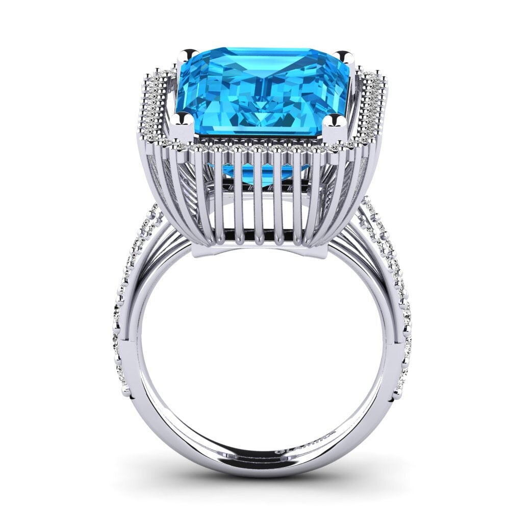 Topacio azul Anillo Carli