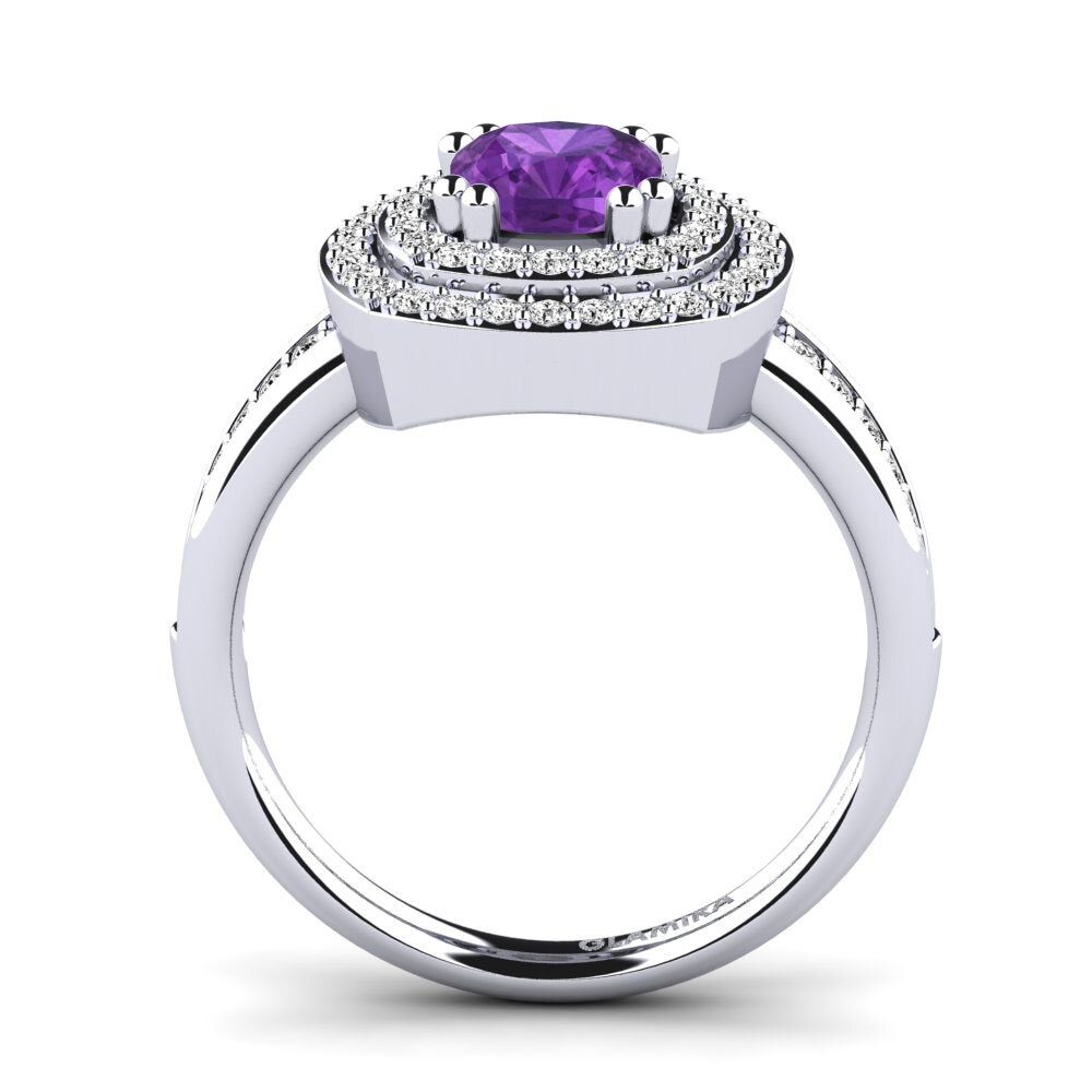 Amatista Anillo de compromiso Carlina