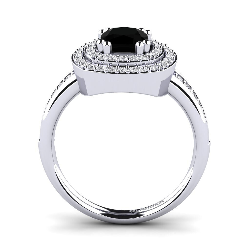 Black Onyx Engagement Ring Carlina