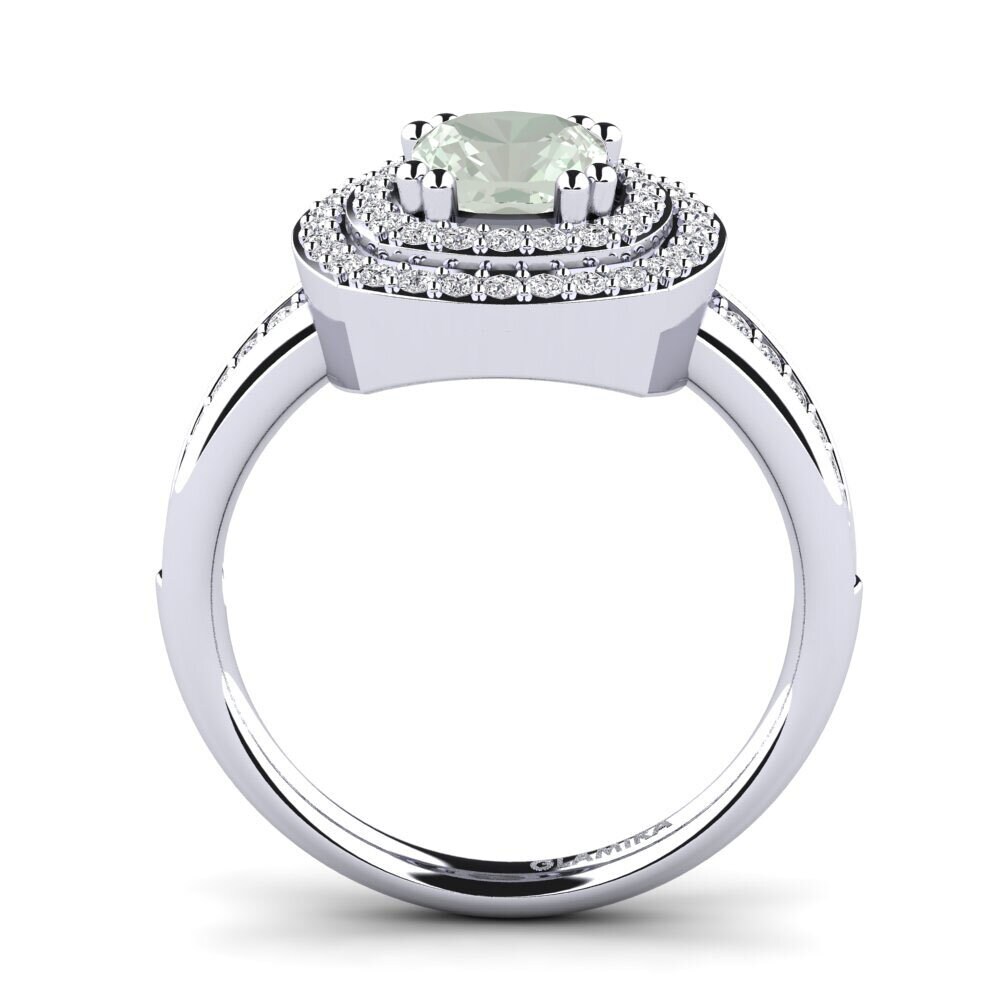 Green Amethyst Engagement Ring Carlina