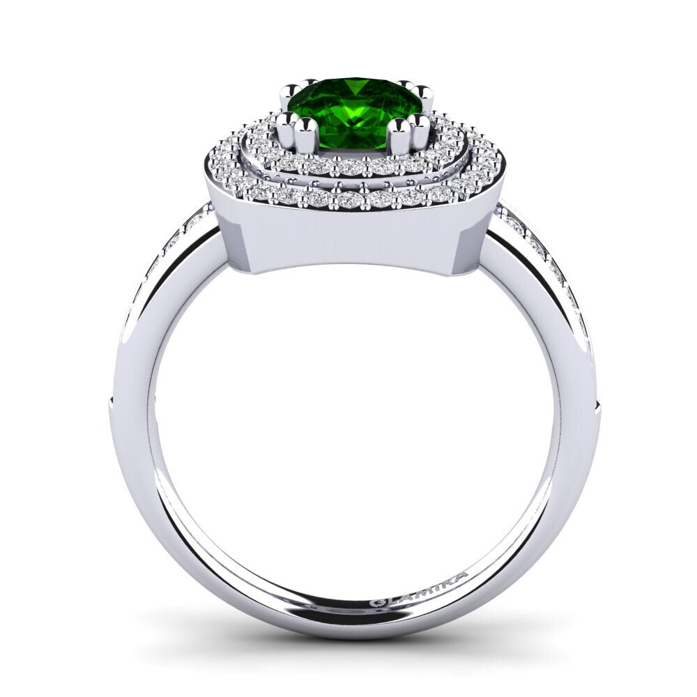 Green Tourmaline Engagement Ring Carlina