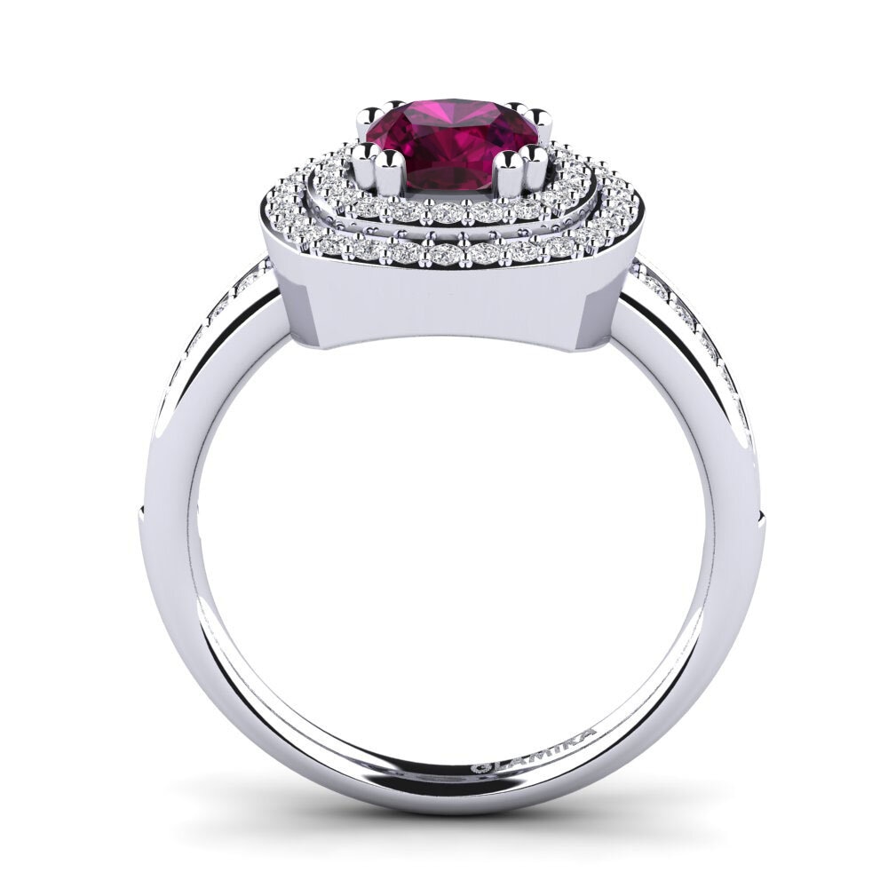Rhodolite Garnet Engagement Ring Carlina