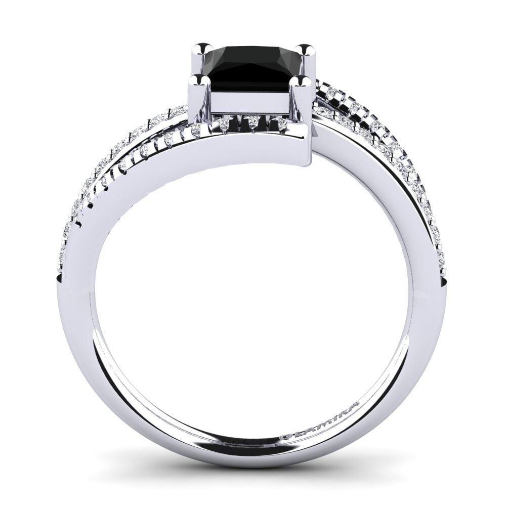 Black Sapphire Engagement Ring Carlotta