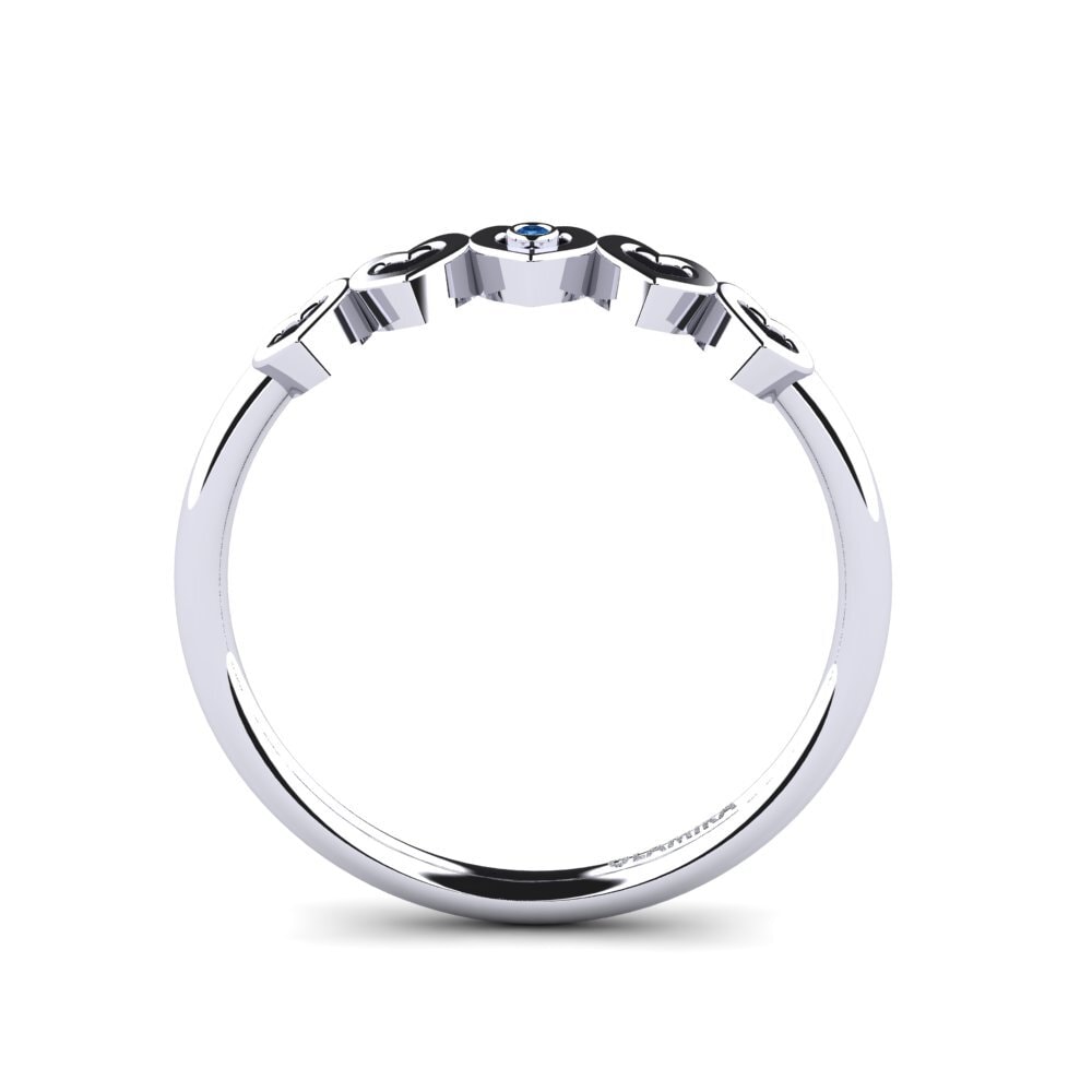 Zircone Blu Scuro Anello Carnssier