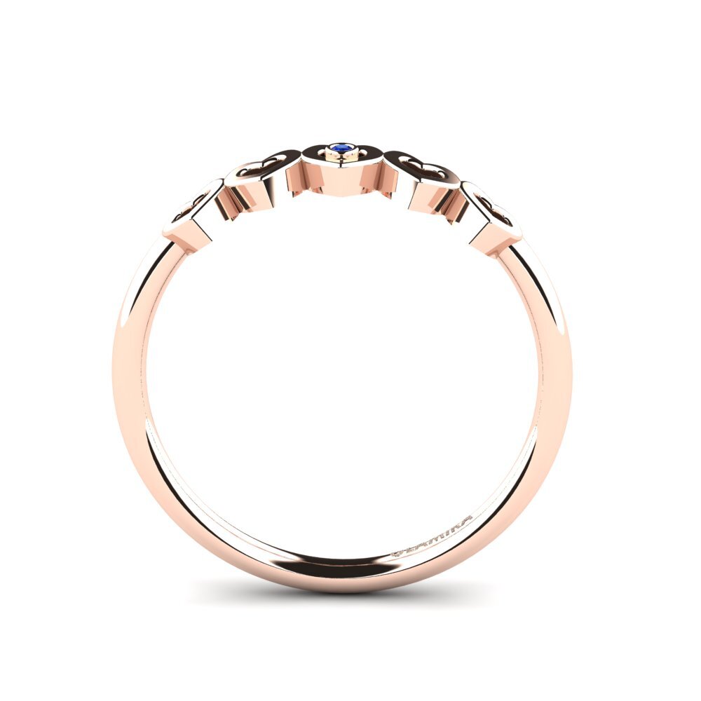 14ct Rose Gold Sapphire Ring Carnssier