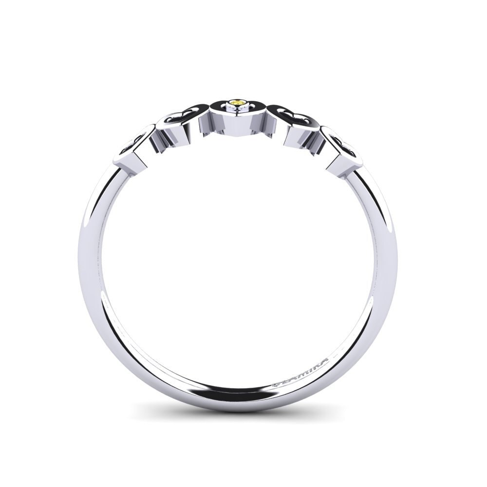 Round Yellow Sapphire Ring Carnssier