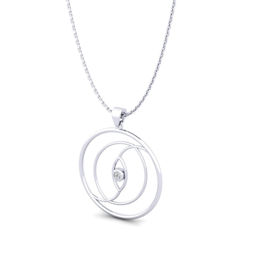 Ciondolo Spirale J-Mania In Oro 14Kt – Guscio A Spirale Taglio Diamante – 2034 - Foto 4