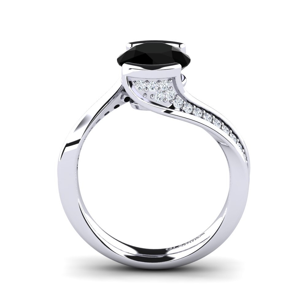 Black Sapphire Engagement Ring Caserta