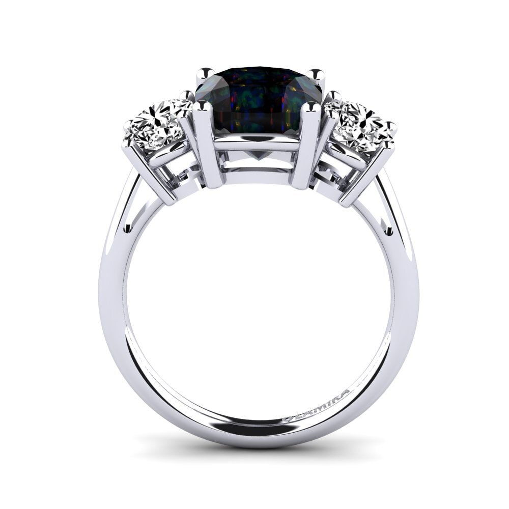 Black Opal Engagement Ring Casonia