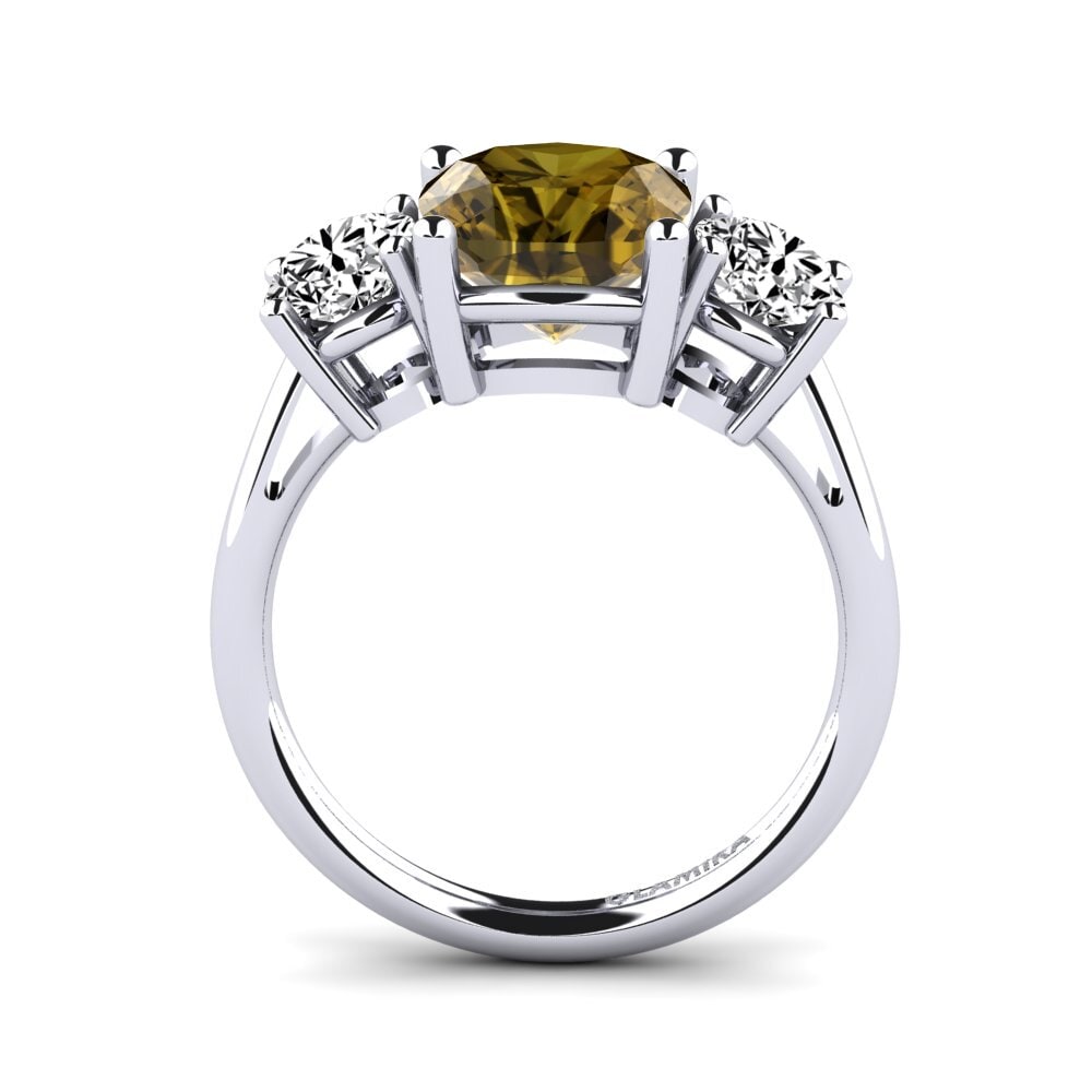 Brown Zircon Engagement Ring Casonia