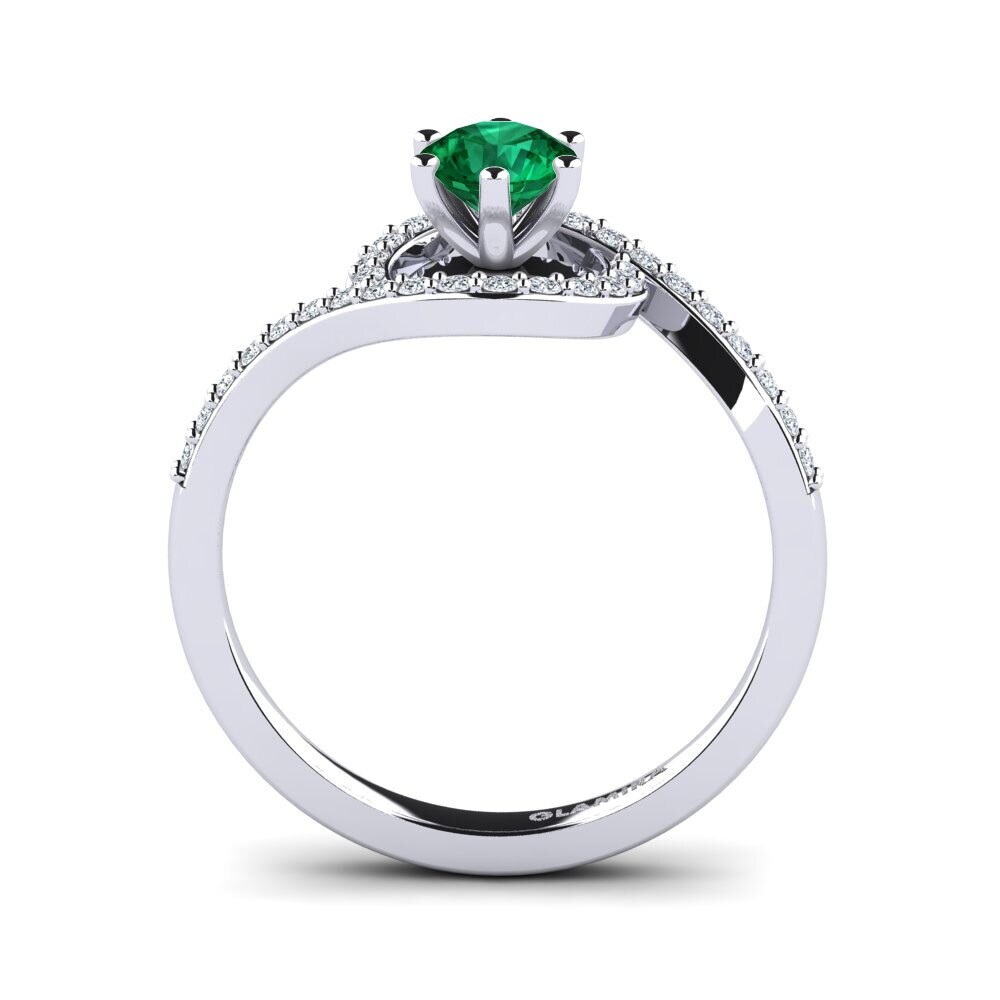 Emerald (Lab Created) Engagement Ring Cassia