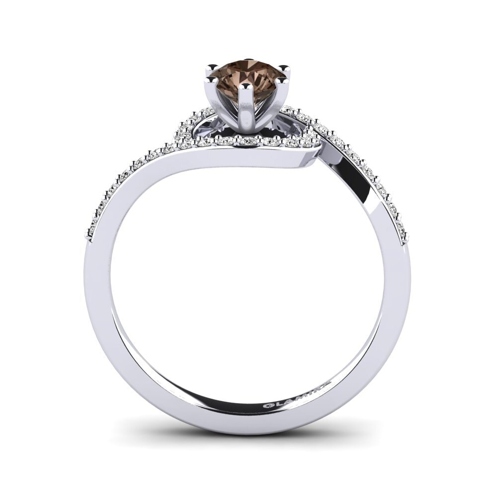 Smoky Quartz Engagement Ring Cassia