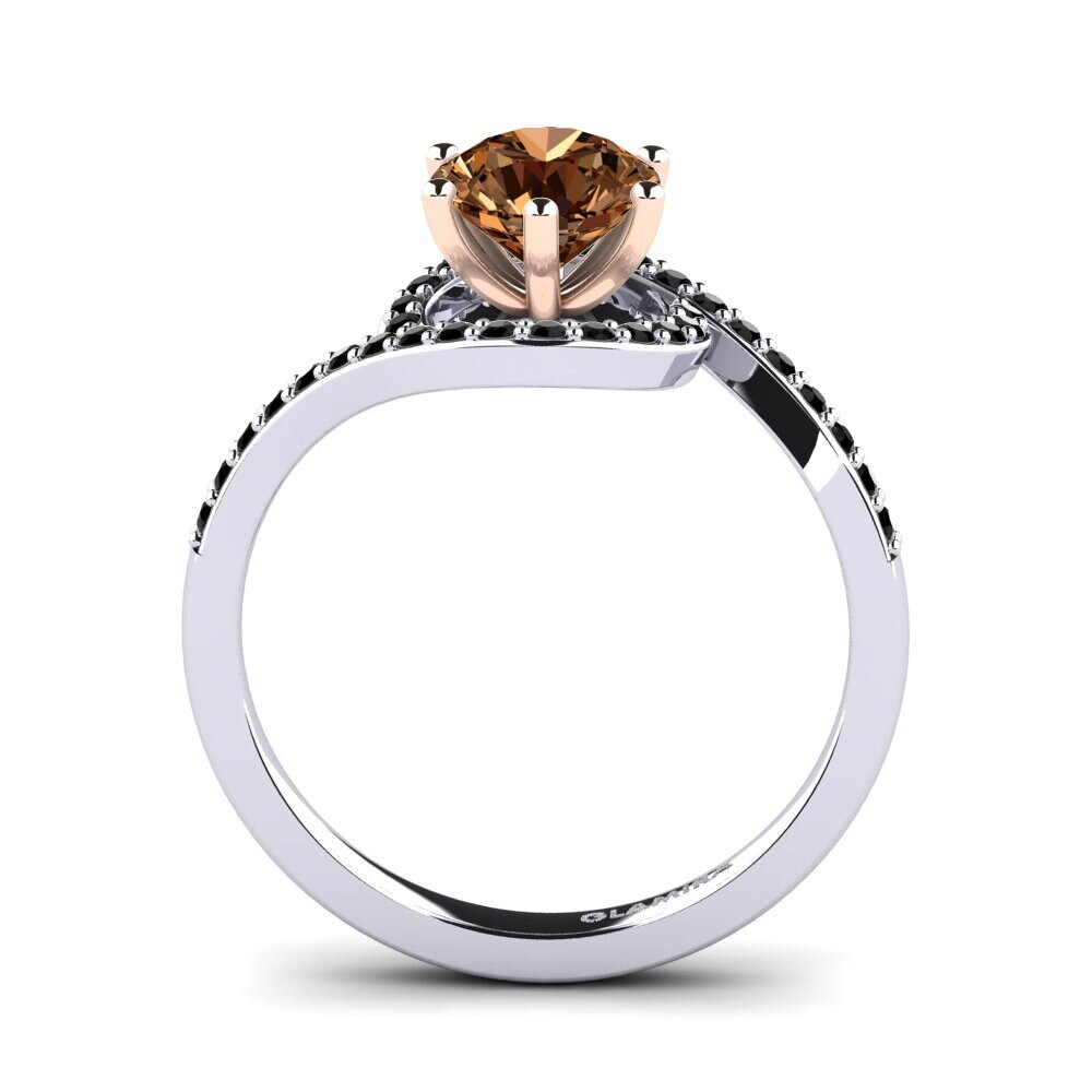 14K Wit & Rood Goud Verlovingsring Cassia 1.0 crt