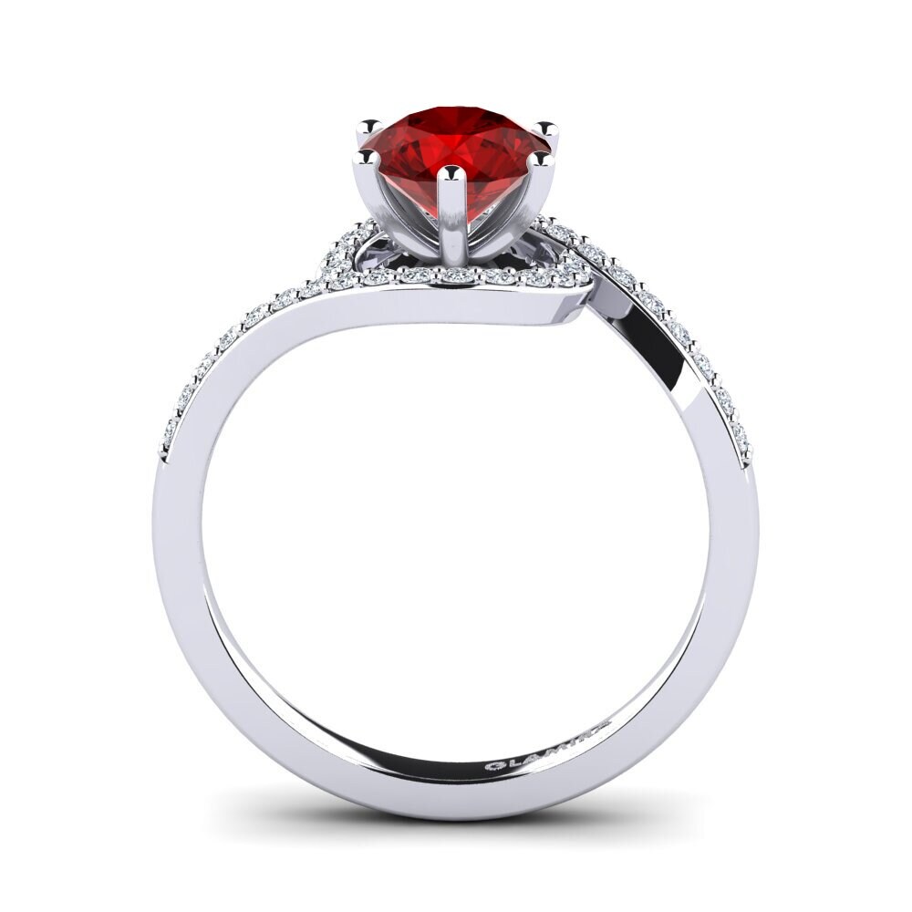 Ruby (Lab Created) Engagement Ring Cassia 1.0 crt
