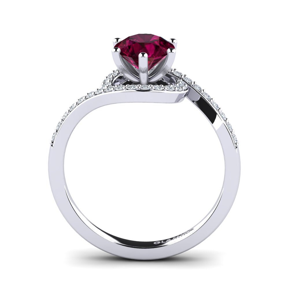 Rhodolite Garnet Engagement Ring Cassia 1.0 crt