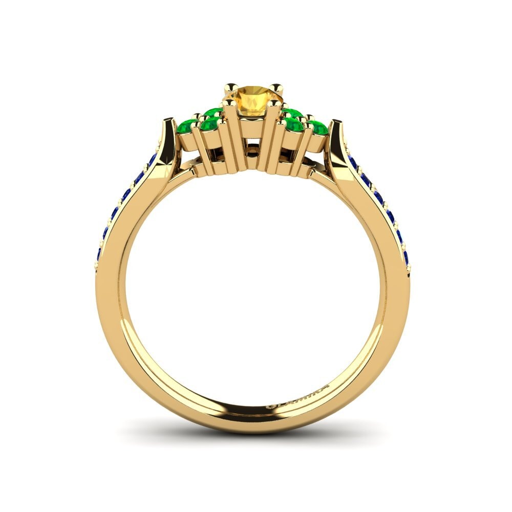 14ct Yellow Gold Citrine Engagement Ring Cassidy
