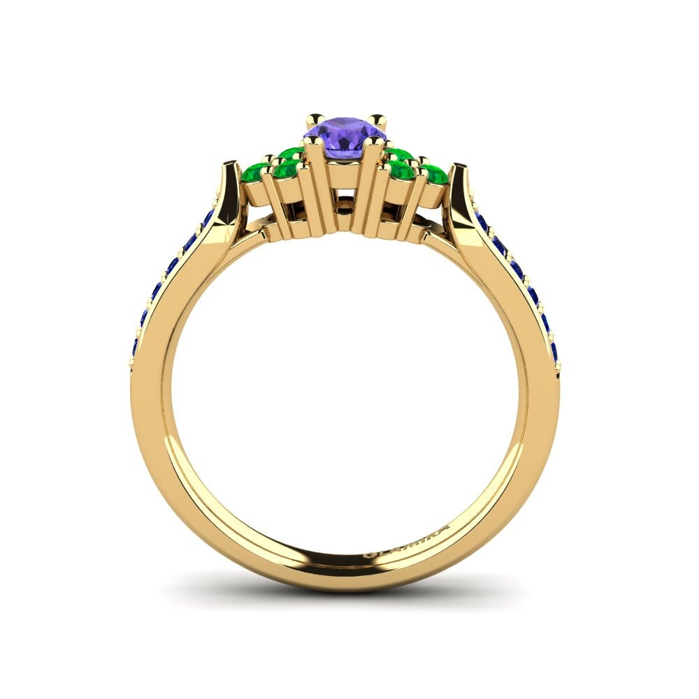 14ct Yellow Gold Tanzanite Engagement Ring Cassidy