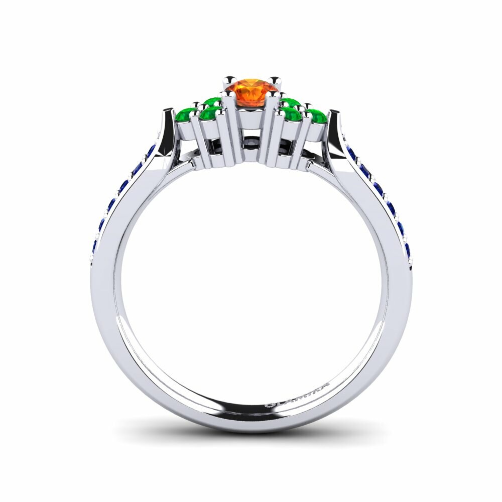 Orange Sapphire Engagement Ring Cassidy 0.16 crt