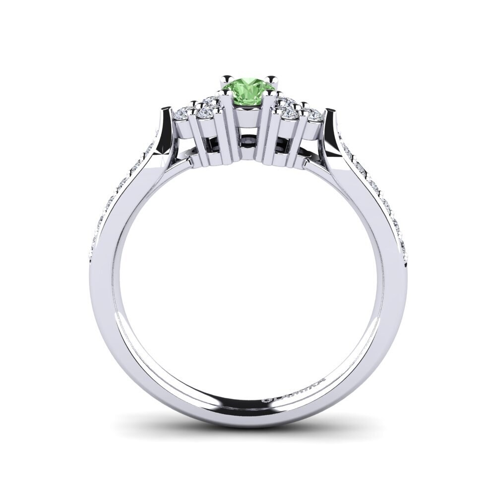 Diamante Verde Anel de Noivado Cassidy 0.16 crt