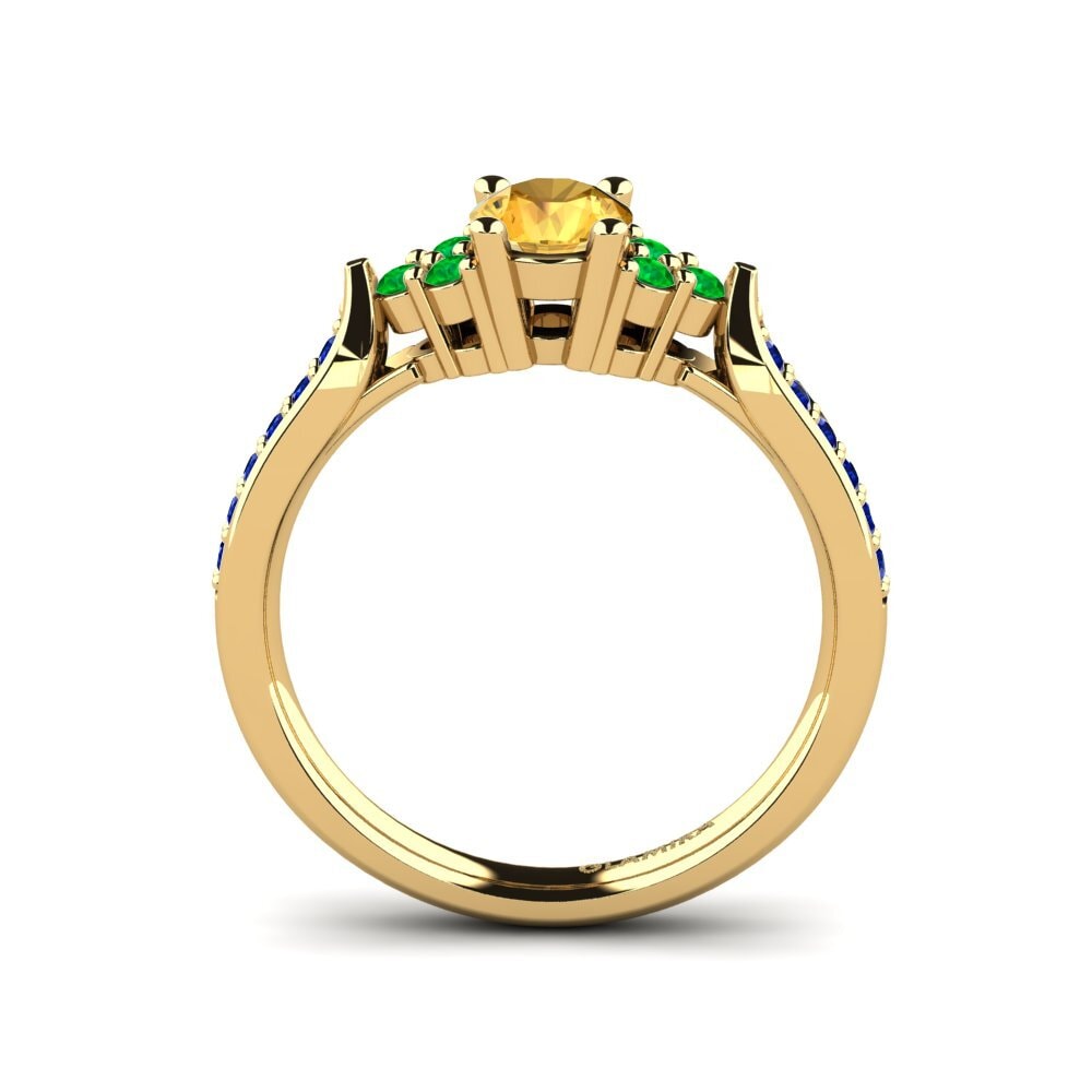 14ct Yellow Gold Citrine Engagement Ring Cassidy 0.5 crt