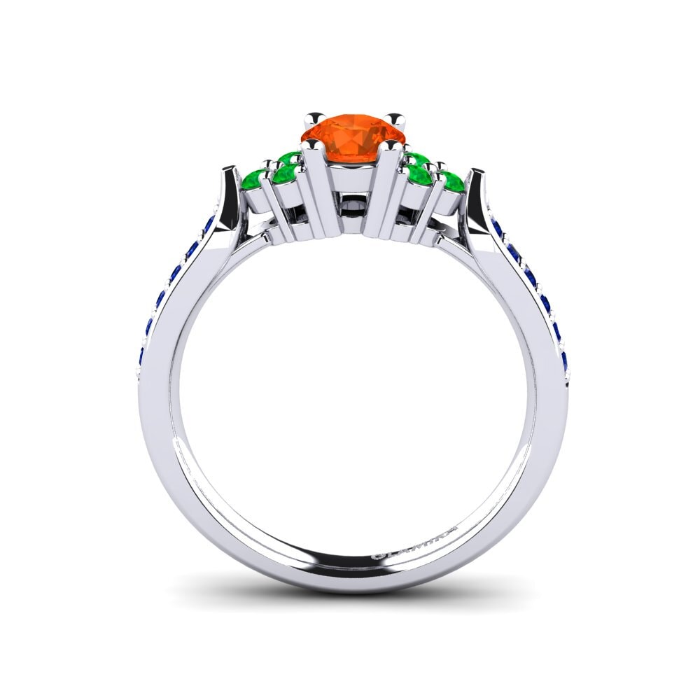 18ct White Gold Fire-Opal Engagement Ring Cassidy 0.5 crt