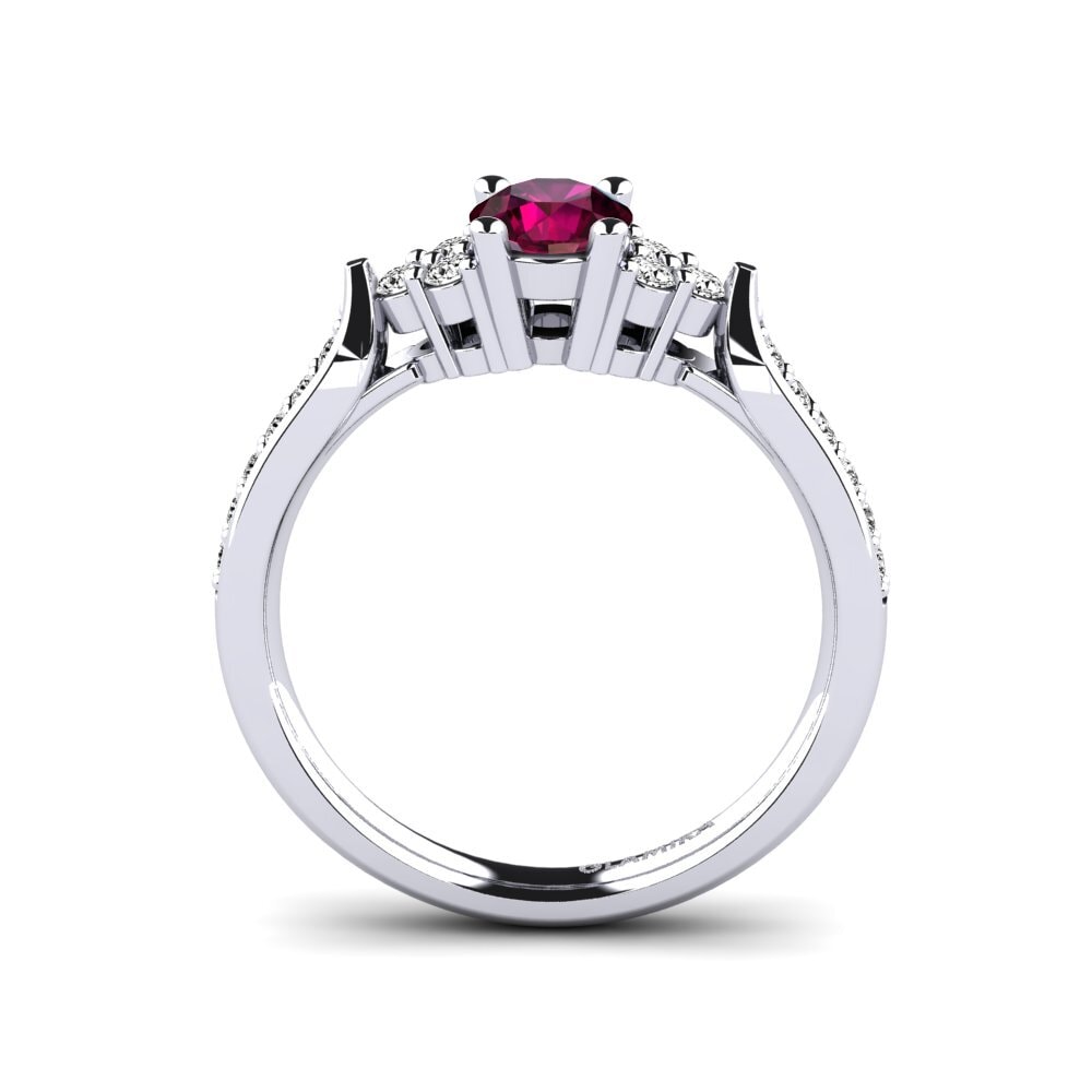 Granate Rhodolite Anillo de compromiso Cassidy 0.5 crt