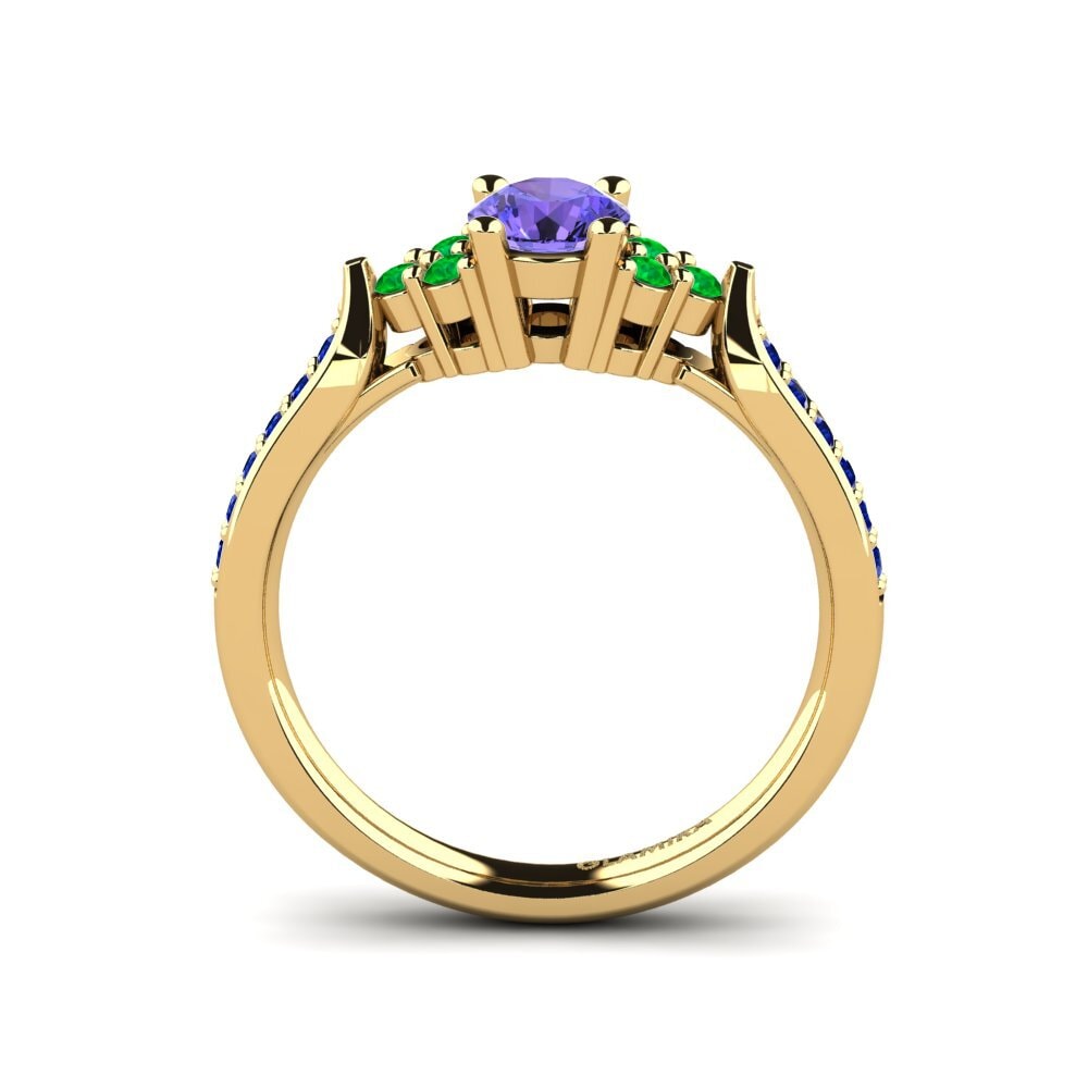 14ct Yellow Gold Tanzanite Engagement Ring Cassidy 0.5 crt
