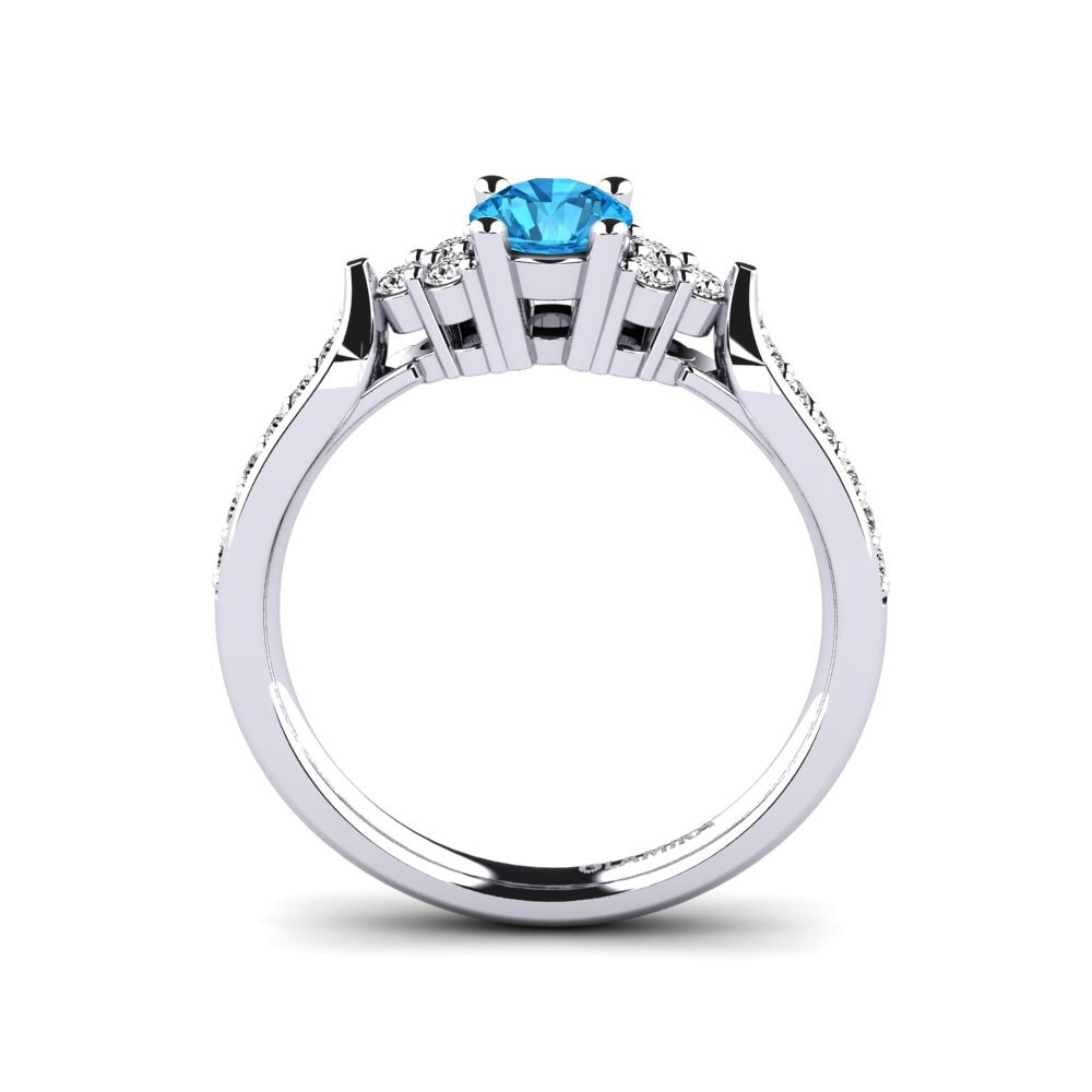 Blue Topaz Engagement Ring Cassidy 0.5 crt