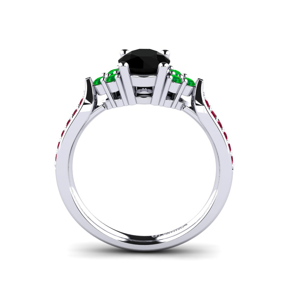 Black Diamond Engagement Ring Cassidy 0.8 crt