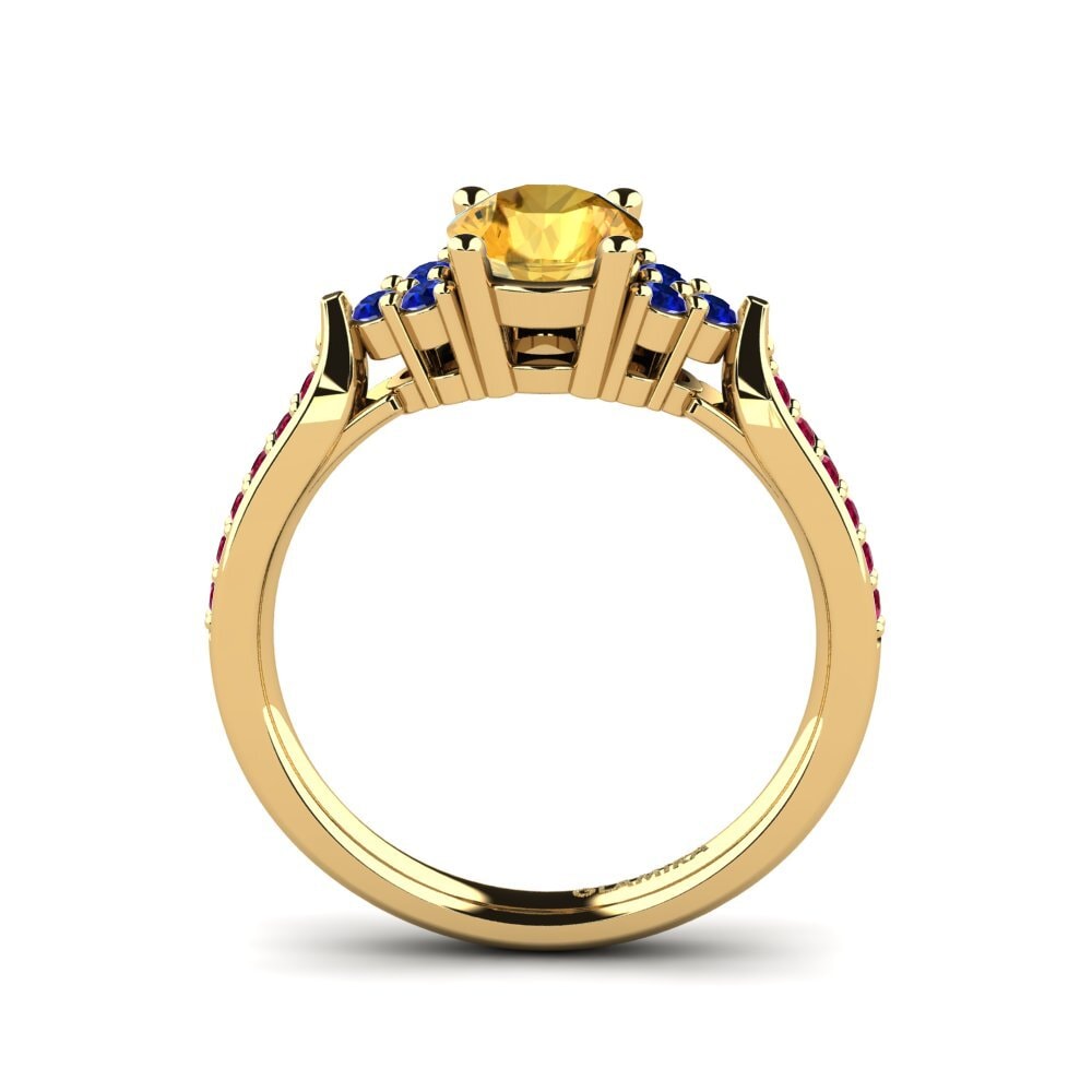 14ct Yellow Gold Citrine Engagement Ring Cassidy 0.8 crt