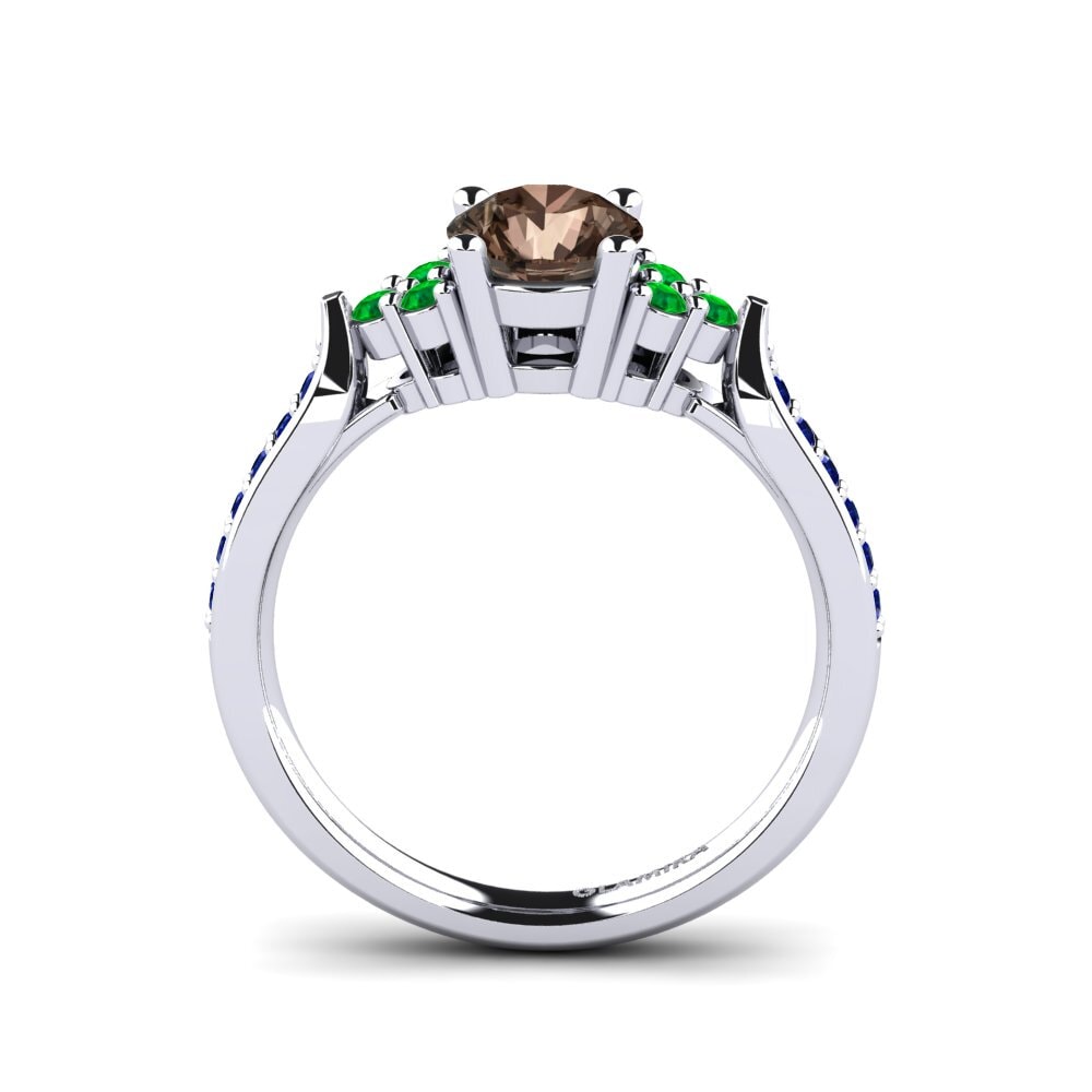 Smoky Quartz Engagement Ring Cassidy 0.8 crt
