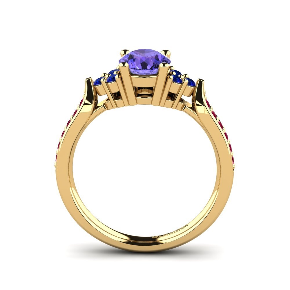14ct Yellow Gold Tanzanite Engagement Ring Cassidy 0.8 crt