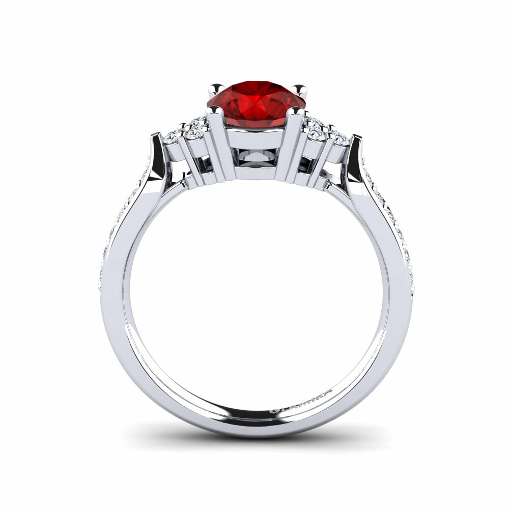 Ruby (Lab Created) Engagement Ring Cassidy 1.0 crt