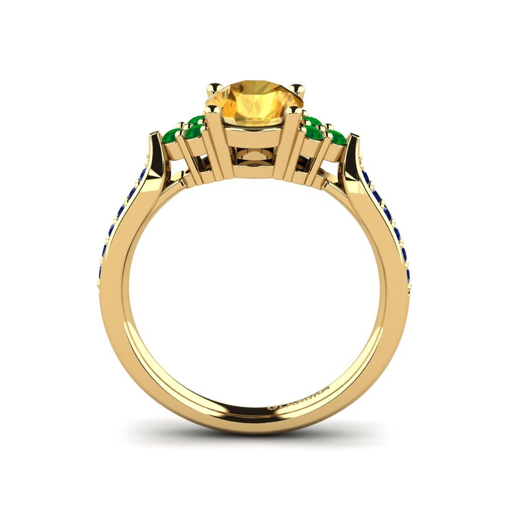 14ct Yellow Gold Citrine Engagement Ring Cassidy 1.0 crt