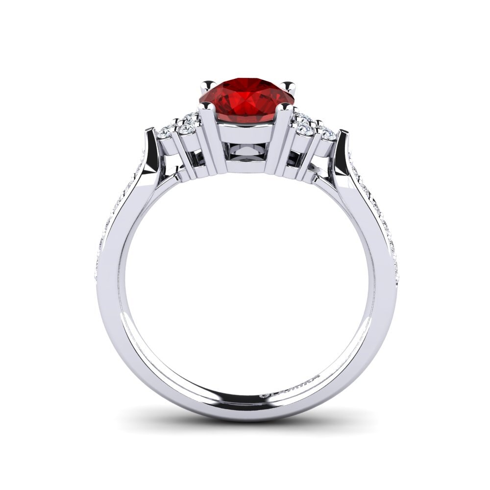 Ruby (Lab Created) Engagement Ring Cassidy 1.0 crt