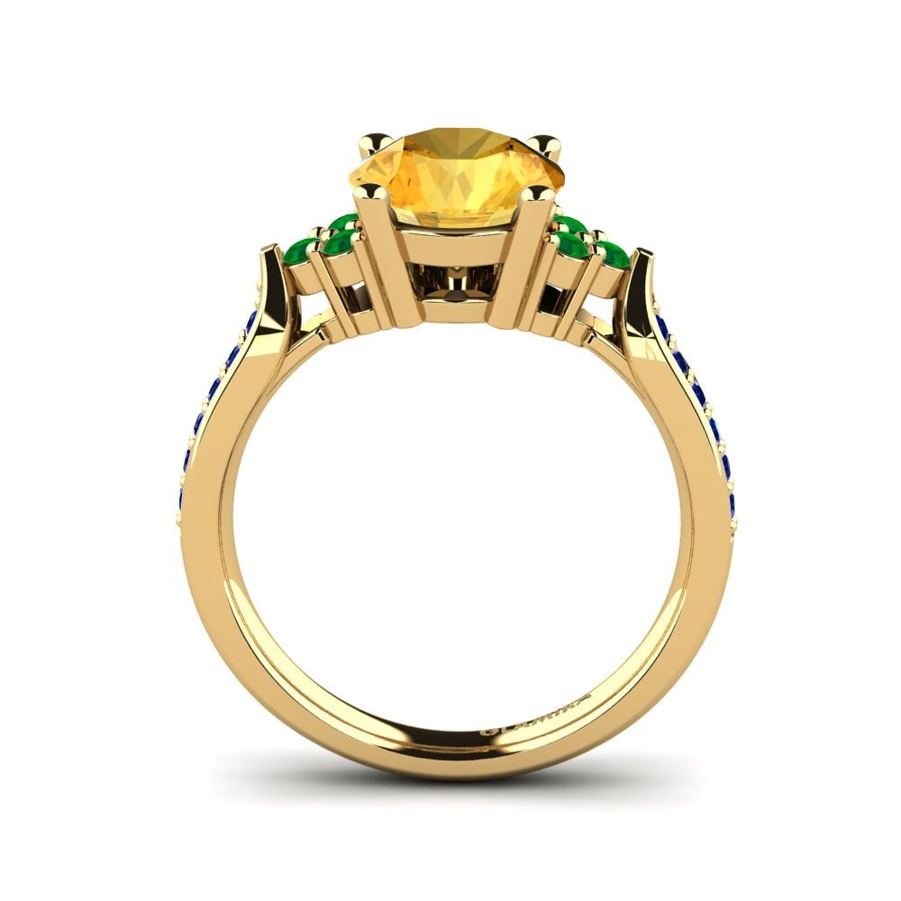 14ct Yellow Gold Citrine Engagement Ring Cassidy 2.0 crt