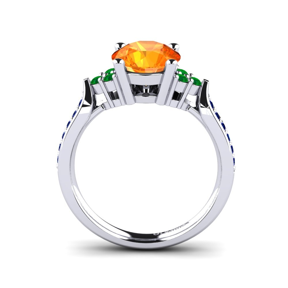 Orange Sapphire Engagement Ring Cassidy 2.0 crt
