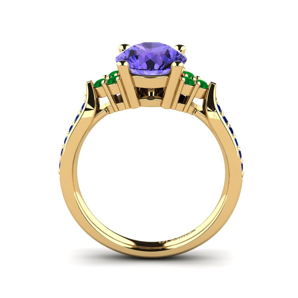 14ct Yellow Gold Tanzanite Engagement Ring Cassidy 2.0 crt