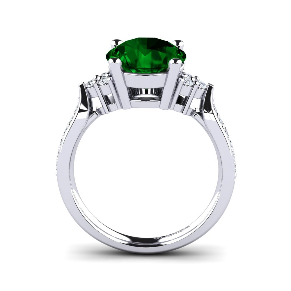 Green Zirconia Engagement Ring Cassidy 3.0 crt