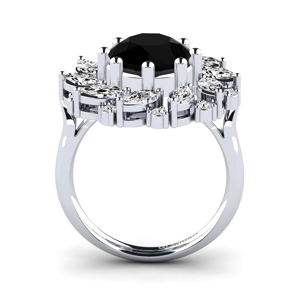 Black Onyx Engagement Ring Cassine