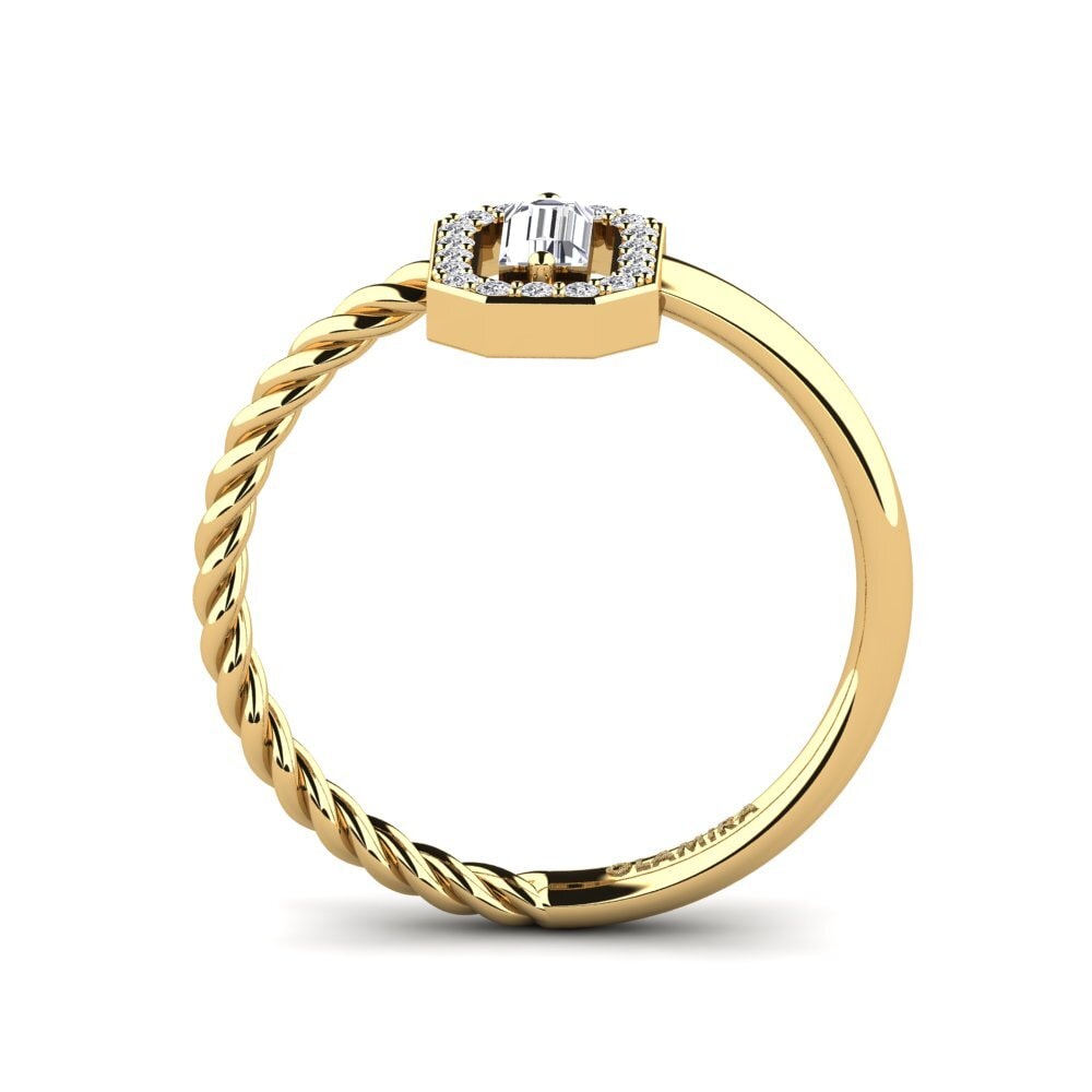 14ct Yellow Gold Engagement Ring Cast