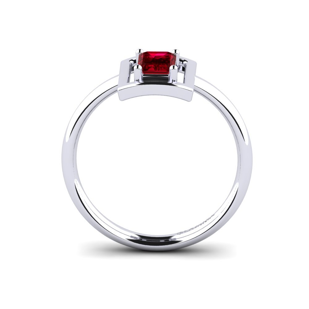 Red Zirconia Engagement Ring Castano
