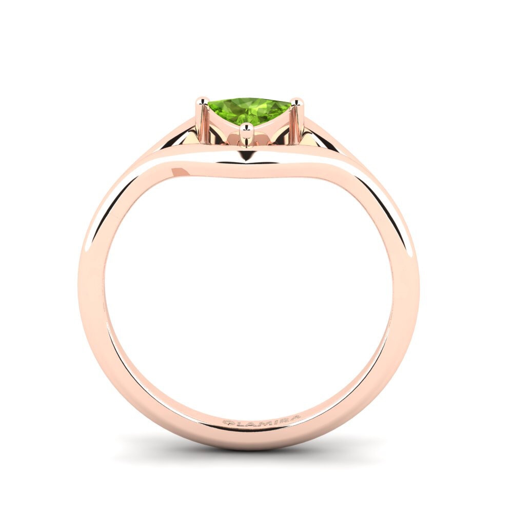 Trillion Peridot Engagement Ring Castrele