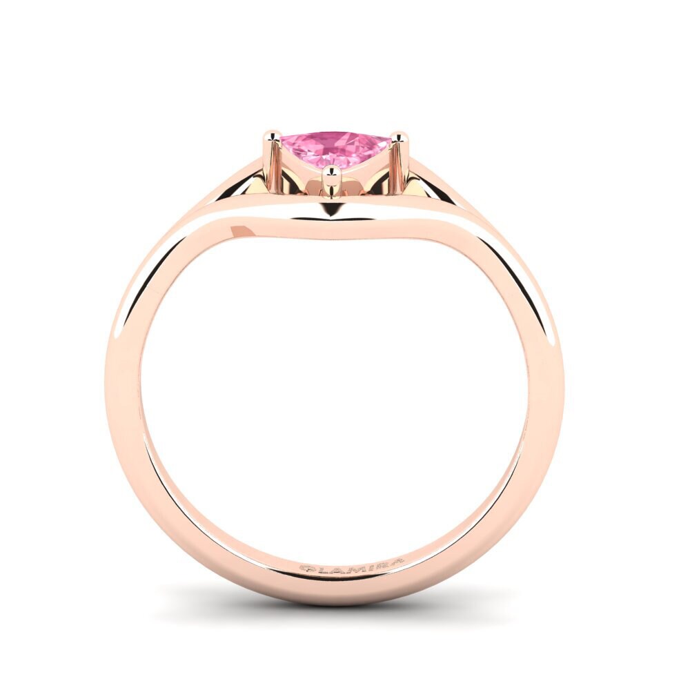 Trillion Pink Sapphire Engagement Ring Castrele