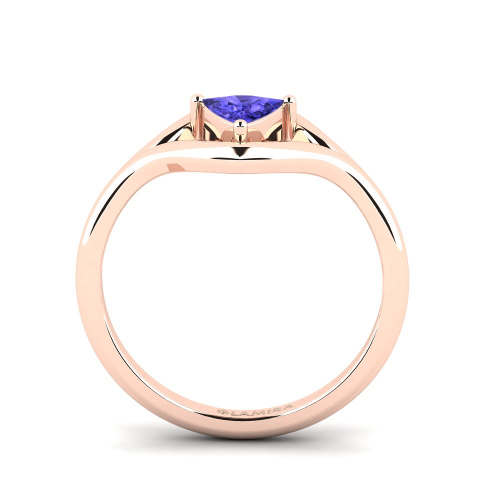 Trillion Tanzanite Engagement Ring Castrele